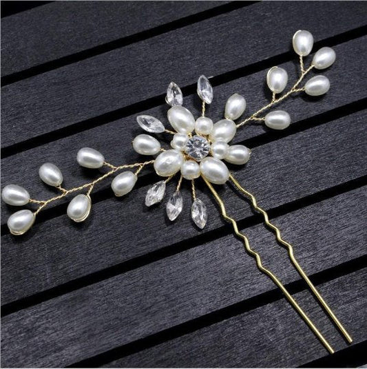 3pc Bridal Hair Accessories Bridal Wedding Hair Pin/Hair Vine, Wedding Hair Accessories Crystal Diamante Pearl, Bridesmaid Hair Accessories