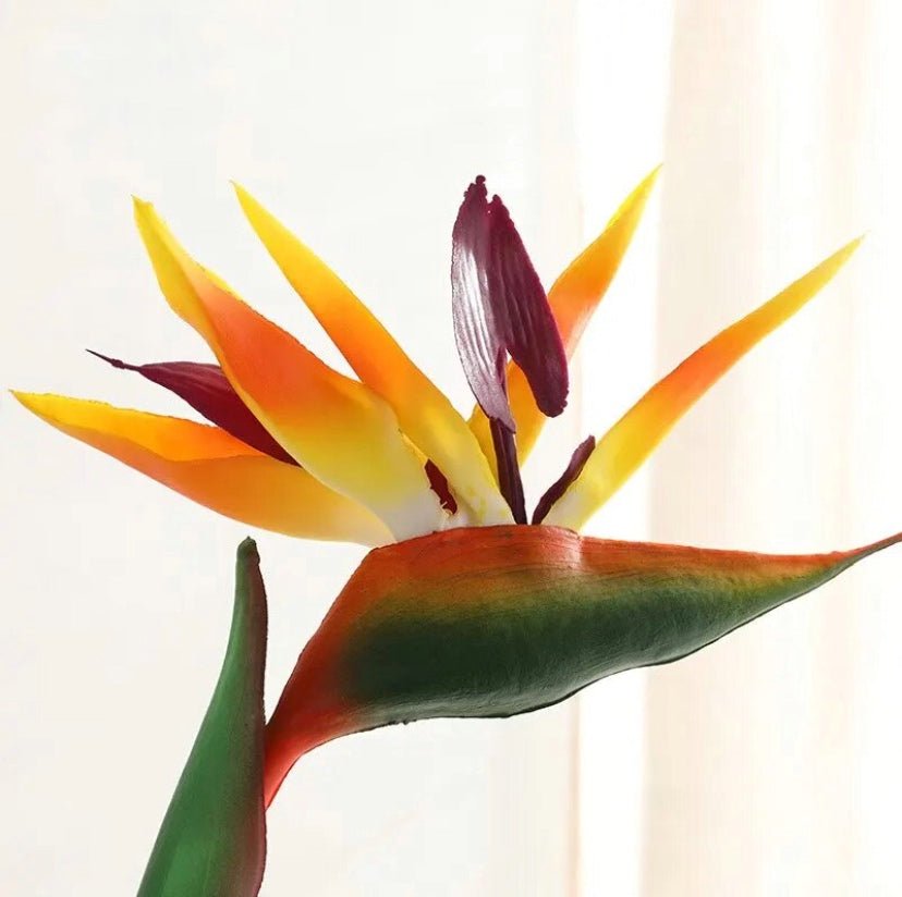 Artificial Birds of Paradise, 1x Flower. Tropical Flowers, Yellow Flowers, Artificial Flowers, Fake Birds of Paradise, Silk Spring Wedding Flowers
