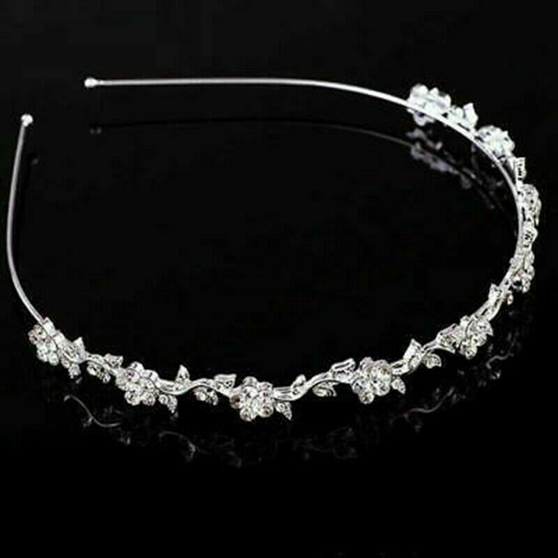 Bridal Tiara, Bridal Headband, Bridal Wedding Hair Accessories with Crystal Diamante for Bride, Bridesmaid or Flower Girl