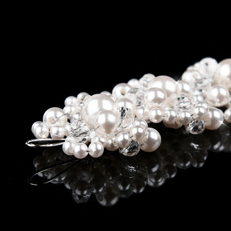 Bridal Tiara Headband Wedding Hair Headband Bridal Wedding Hair Accessories Hair Vine with Crystal Pearl Bridesmaid or Bride or Flower Girl