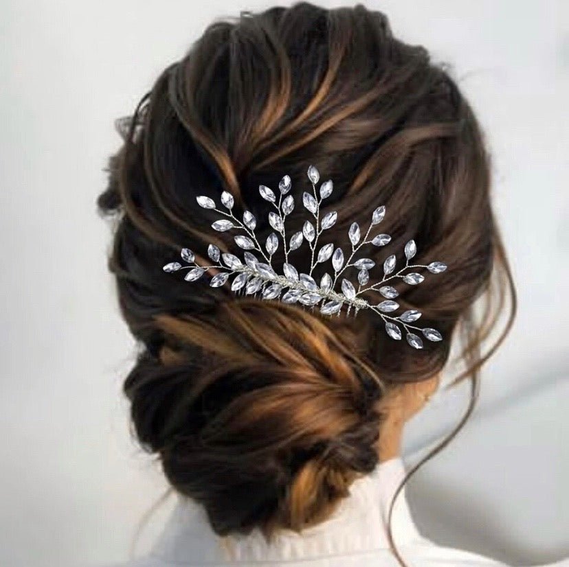 Bridal Wedding Hair Accessories Crystal Hair Comb in Silver or Gold Hair Vine Bridesmaid Prom Hair Accessory