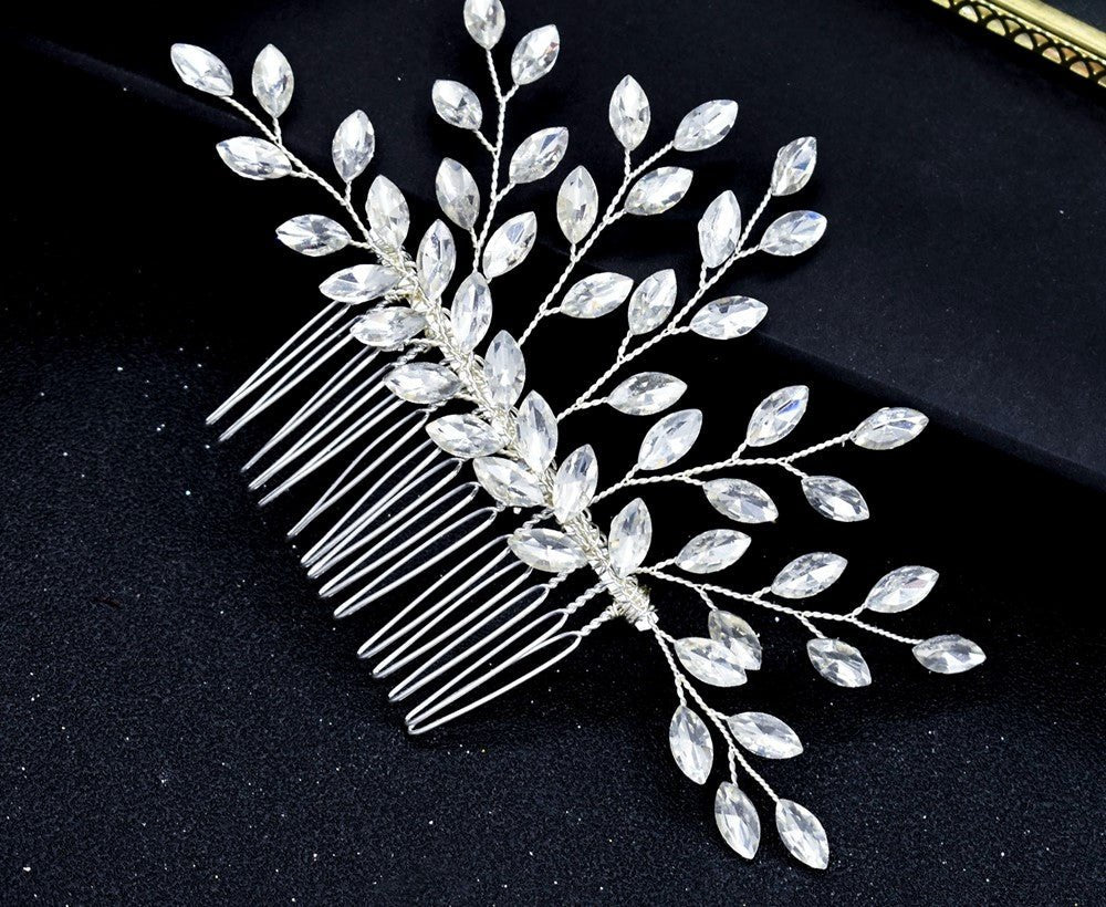 Bridal Wedding Hair Accessories Crystal Hair Comb in Silver or Gold Hair Vine Bridesmaid Prom Hair Accessory
