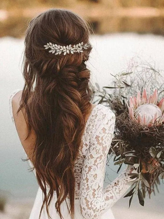 Bridal Wedding Hair Accessories Crystal Hair Comb / Vine Bridesmaid Hair Accessory Crystal Hair Piece Silver