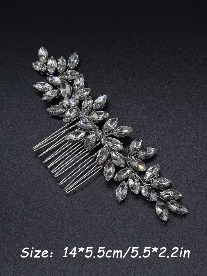 Bridal Wedding Hair Accessories Crystal Hair Comb / Vine Bridesmaid Hair Accessory Crystal Hair Piece Silver