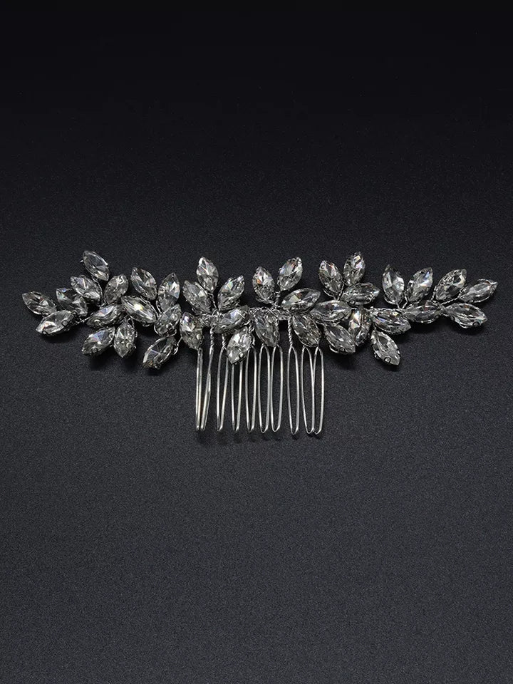 Bridal Wedding Hair Accessories Crystal Hair Comb / Vine Bridesmaid Hair Accessory Crystal Hair Piece Silver