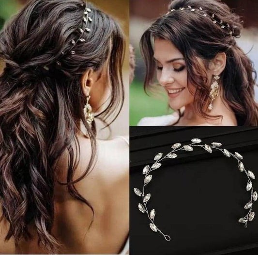 Wedding Hair Accessories Crystal Hair Piece Hair Vine Bridal Tiara, Bridesmaid Hair Jewellery Silver, Gold or Rose Gold