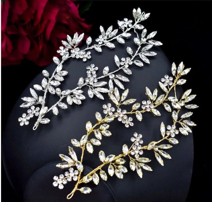 Bridal Wedding Hair Accessories Crystal Hair Piece Hair Vine Leaf Design (One piece) Bridesmaid