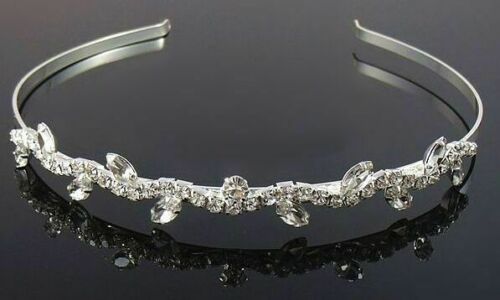 Bridesmaids Tiara Headband, Bridal Tiara, Flower Girl Tiara, Bridal Wedding Hair Accessories with Crystal Diamante for Bridesmaid