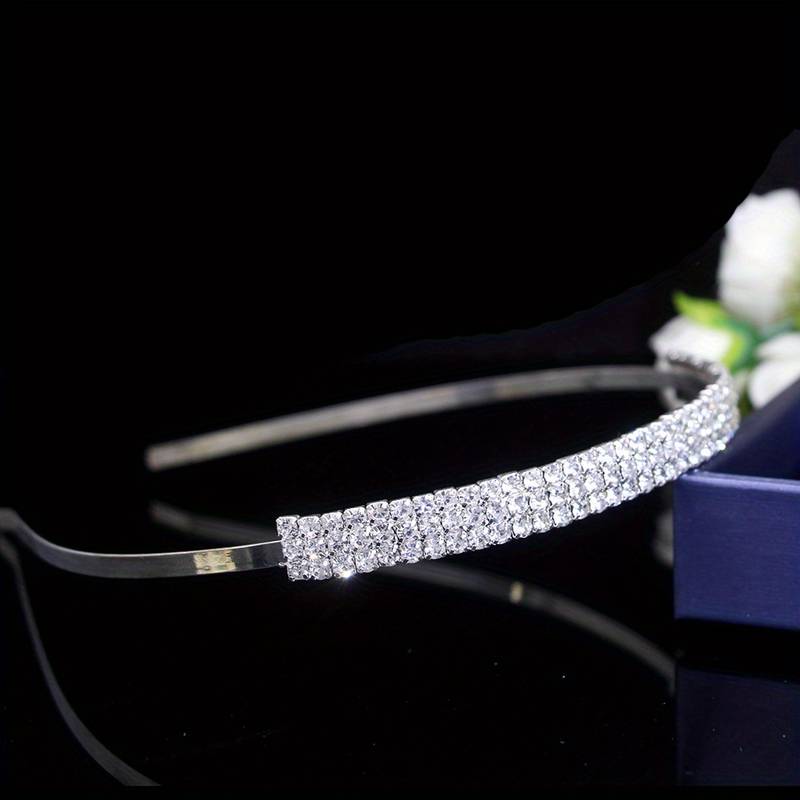 Bridesmaids Tiara Headband, Flower Girl Tiara, Bridal Wedding Hair Accessories with Crystal Diamante for Bridesmaid or Flower Girl