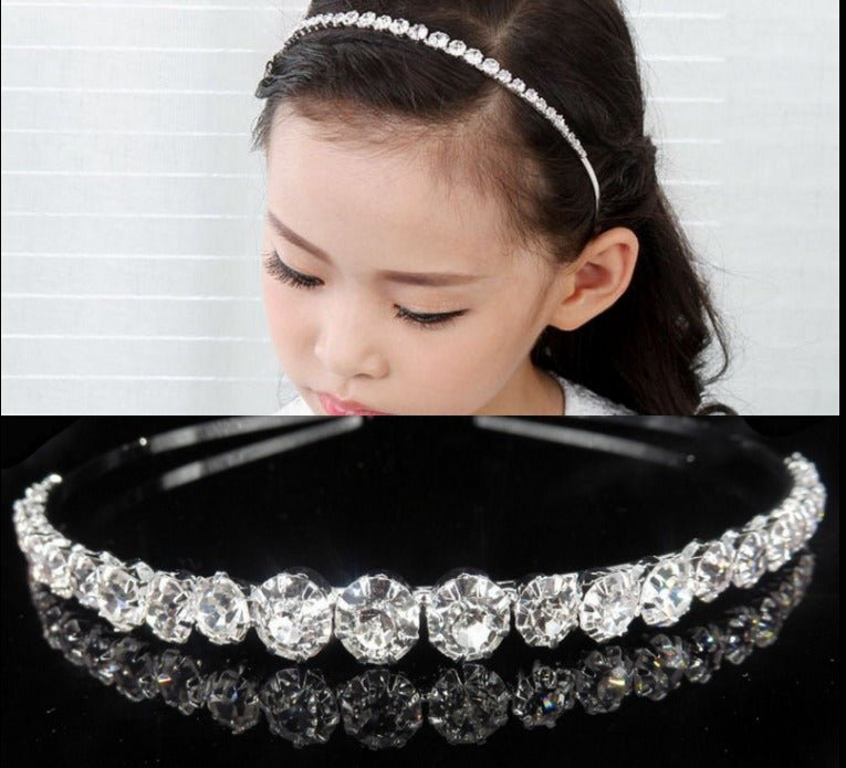 Bridesmaids Tiara Headband, Flower Girl Tiara, Bridal Wedding Hair Accessories with Crystal Diamante for Bridesmaid or Flower Girl