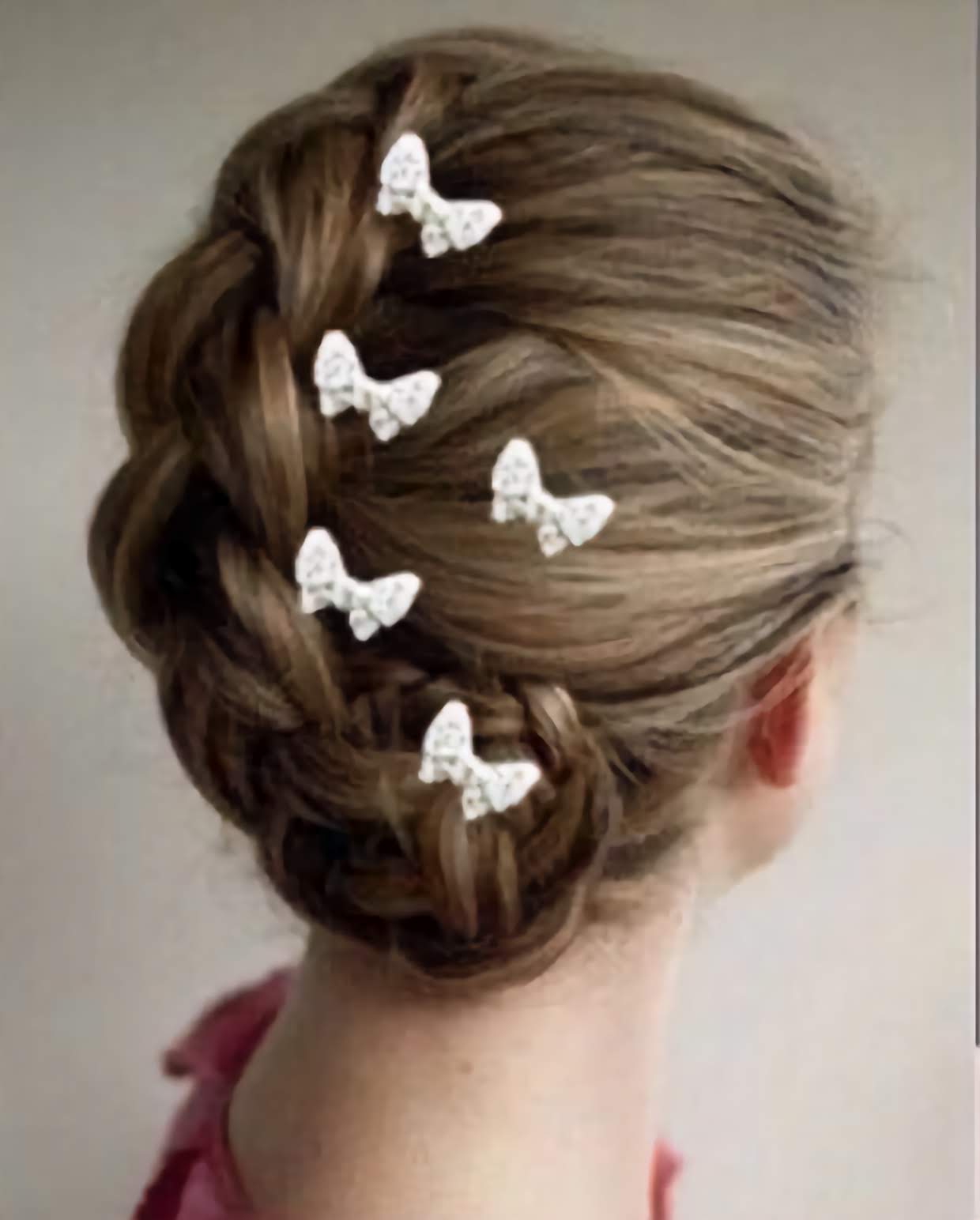 Silver Crystal Butterfly Wedding Hair Pins Sets Flower Girl Bridesmaid Wedding Hair Accessories