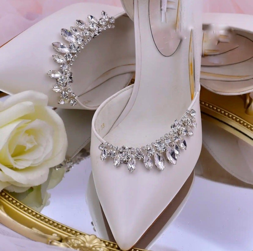 Crystal Diamante Wedding Shoe Clips, Bridal Shoe Clip, Shoe Decoration Wedding Accessories X39S