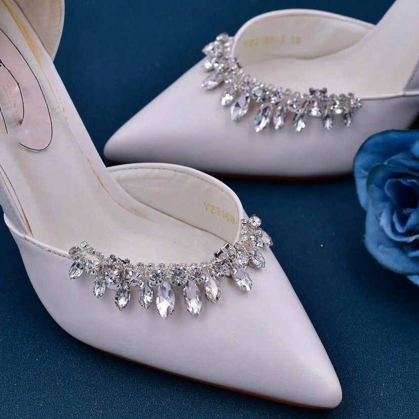 Crystal Diamante Wedding Shoe Clips, Bridal Shoe Clip, Shoe Decoration Wedding Accessories X39S