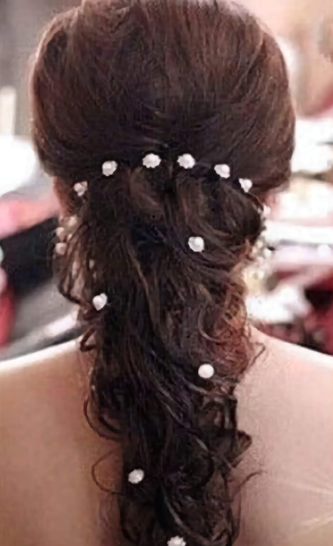 10x Diamante Wedding Hair Pins Flower Girl Hair Accessories, Bridesmaid Hair, Bridal Diamante Crystal Pearl Hair Clips/Grips Jewellery Prom