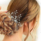 3pc Wedding Hair Accessories Silver Hair Vine Hair Pins with Crystals and Pearls Prom Accessory, Hair Jewellery