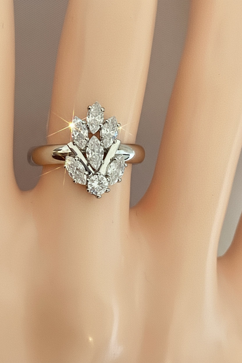 4pc CZ Jewellery Gift for Her or Bridal Jewellery Set Silver Wedding Necklace Earrings Bracelet Ring