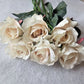 Artificial Cream Roses, Real Touch White Roses, White Flowers, Artificial Flowers, Faux Flowers Wedding Flowers, Flowers Gift for Her