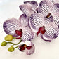 Artificial Orchid Flower, Gift for Her, Real Look Orchids, Purple Striped Orchid Stem, Phalaenopsis, Faux Orchid Flower