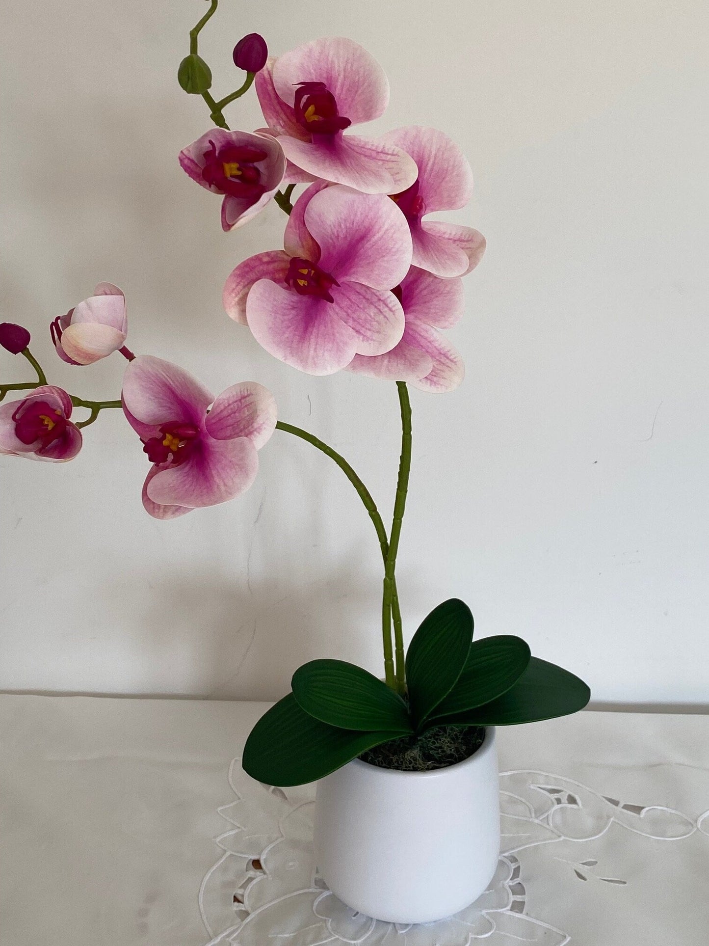 Artificial Orchid Plant, Gift for Her, Real Look Orchids, Pink Orchid Pot Plant, Phalaenopsis, Artificial Flowers, Silk, Faux Orchid