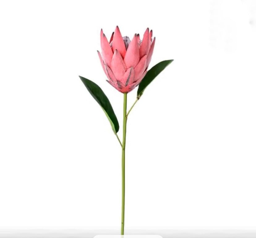 Artificial Protea Flowers, Pink & Purple or Orange Faux Flowers, (1 Flower) Foliage Filler Flowers, Fake Protea, Artificial Flowers, Wedding, King Protea