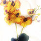 Artificial Yellow Orchid, Orchid Plant, Orchid & Leaves for Orchid Plant, Yellow Flowers, Gift for Her Artificial Flowers, Real Look Faux