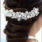 Bridal Tiara Headband Wedding Hair Headband Bridal Wedding Hair Accessories Hair Vine with Crystal Pearl Bridesmaid or Bride or Flower Girl