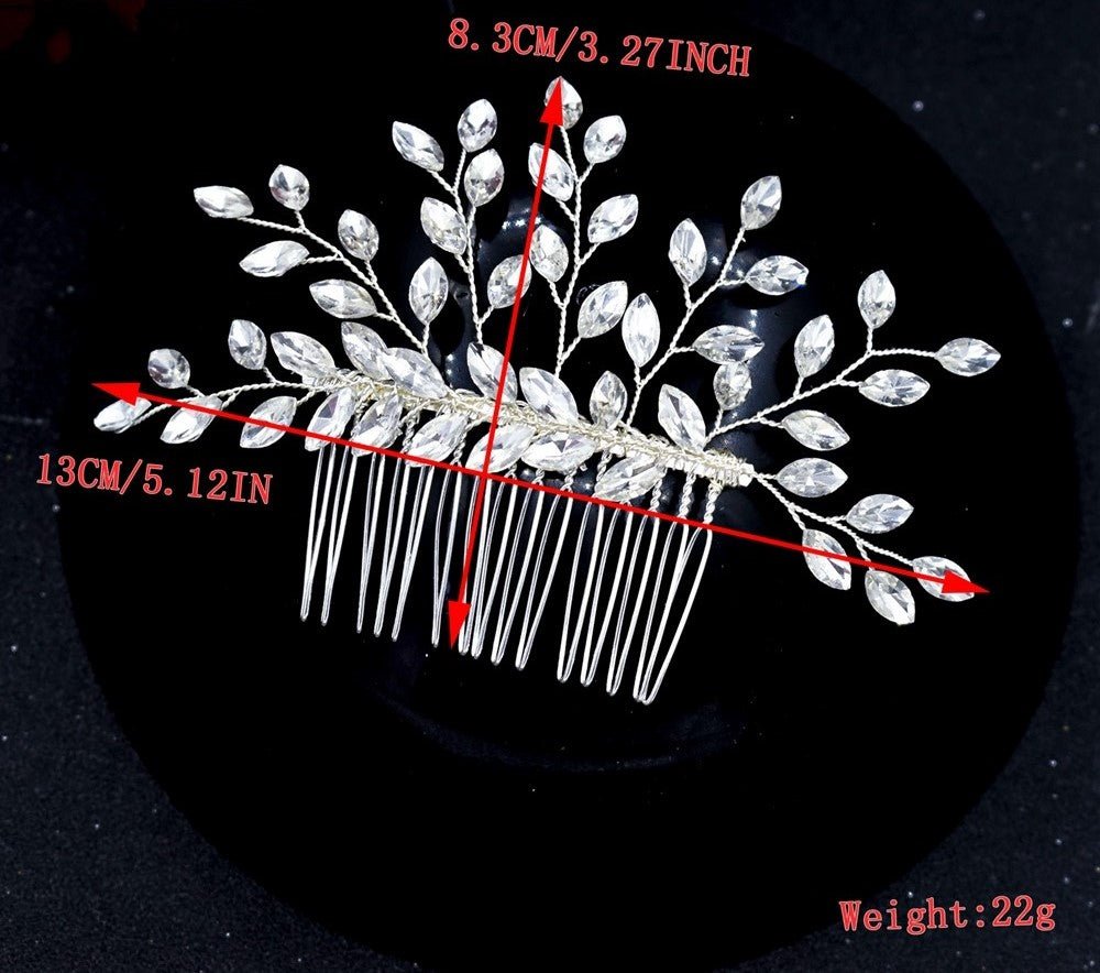 Bridal Wedding Hair Accessories Crystal Hair Comb in Silver or Gold Hair Vine Bridesmaid Prom Hair Accessory