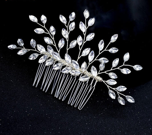 Bridal Wedding Hair Accessories Crystal Hair Comb in Silver or Gold Hair Vine Bridesmaid Prom Hair Accessory