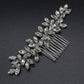 Bridal Wedding Hair Accessories Crystal Hair Comb / Vine Bridesmaid Hair Accessory Crystal Hair Piece Silver