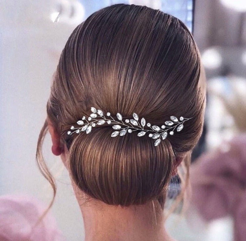 Wedding Hair Accessories Crystal Tiara Hairpiece Hair Vine in Silver Bridesmaid's Hair Accessory, Prom Accessory (S482)