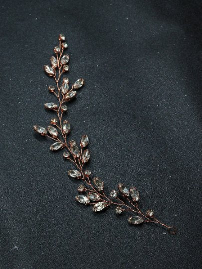 Bridal Wedding Hair Accessories Silver Crystal Hair Vine Wedding Tiara Bridesmaid's Hairpiece