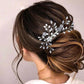 Bridal Hair Comb Hair Accessories Crystal Pearl Wedding Hairpiece Hair Vine in Silver Bridesmaid Prom Hair Accessory S467