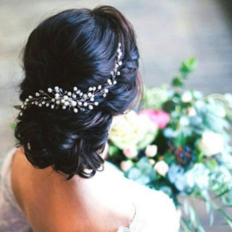 Bridal Wedding Hair Comb Wedding Hair Accessories Hair Vine with Crystal Diamante Pearl Bridesmaid