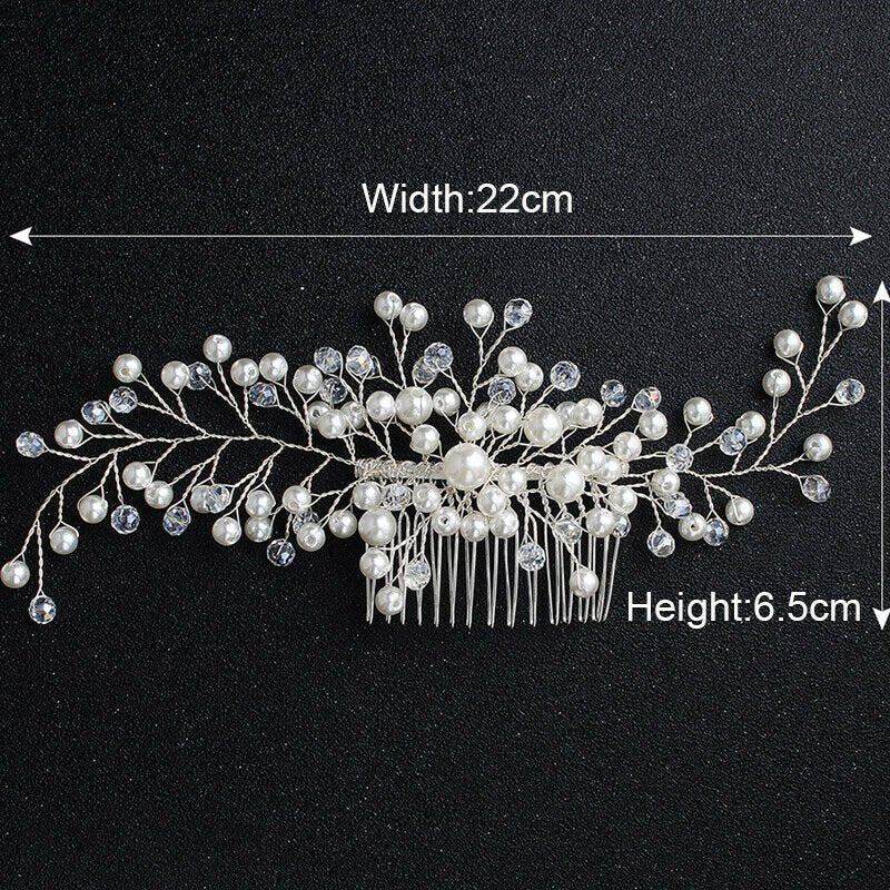 Bridal Wedding Hair Comb Wedding Hair Accessories Hair Vine with Crystal Diamante Pearl Bridesmaid