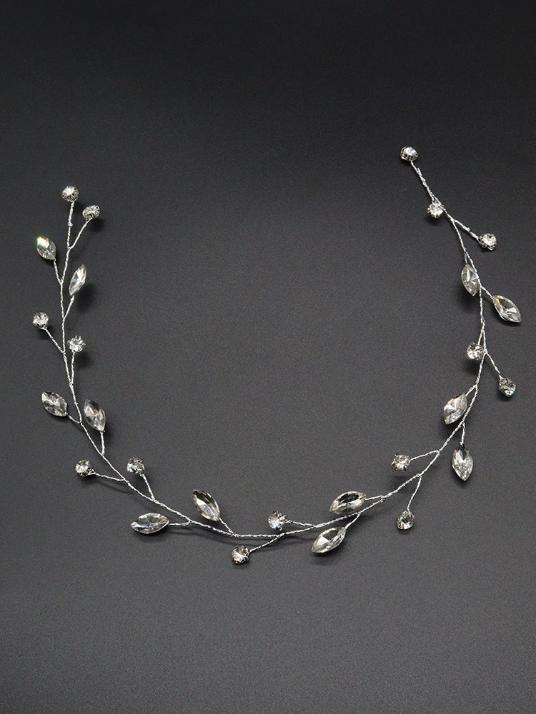 Bridal Wedding Hair Tiara Crystal Hair Vine Hair Piece Wedding Hair Accessories Bridesmaid Accessory Hair Jewellery in Silver BR2