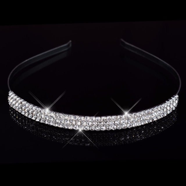 Bridesmaids Tiara Headband, Flower Girl Tiara, Bridal Wedding Hair Accessories with Crystal Diamante for Bridesmaid or Flower Girl