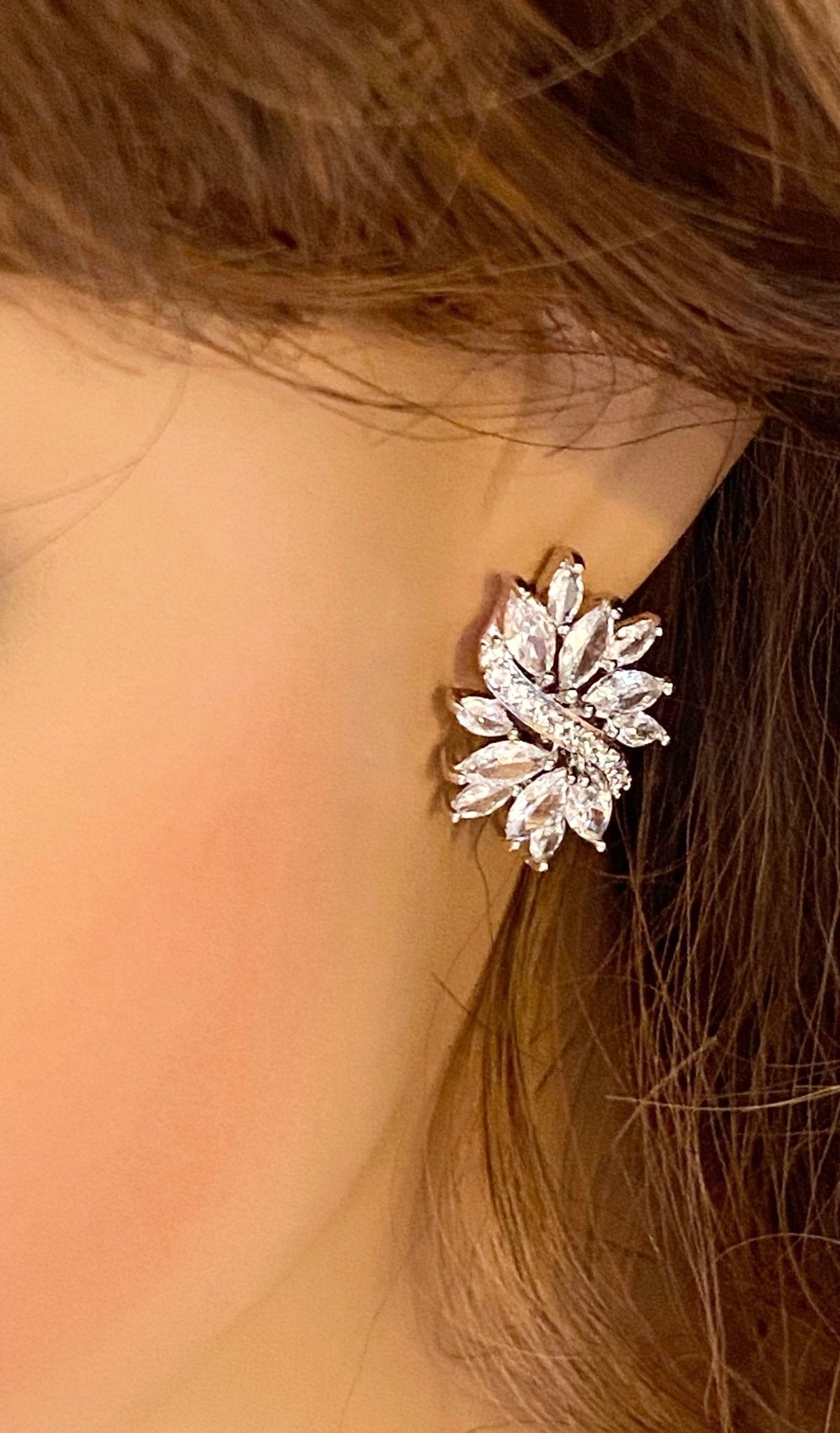 Crystal Cubic Zirconia Jewellery Set Gift for Her or Bridal Necklace Bridal Earrings CZ Silver Jewelry Wedding Set