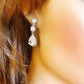 CZ Crystal Dangle Earrings  Silver Gift for Her Tear Drop Earrings Wedding Jewellery Bridal