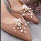 Wedding Shoe Clips, Bridal Shoe Clip, Pearl and Crystal Wedding Shoe Accessories Shoe Decoration X24