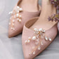 Wedding Shoe Clips, Bridal Shoe Clip, Pearl and Crystal Wedding Shoe Accessories Shoe Decoration X23